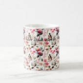 Helle kleine Blume Aquarellgeschenke Kaffeeliebhab Kaffeetasse (Mittel)