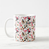 Helle kleine Blume Aquarellgeschenke Kaffeeliebhab Kaffeetasse (Links)