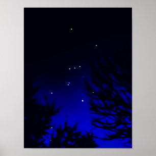 Helle Konstellation von Orion mit Betelgeuse Star Poster