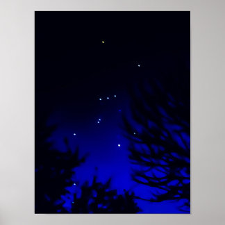 Helle Konstellation von Orion mit Betelgeuse Star Poster
