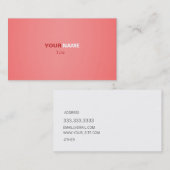 Helle Koralle Visitenkarte (Vorne/Hinten)
