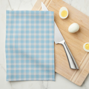 Helle Kornblumenblau Gingham Karo Geschirrtuch