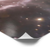 Helle kosmische Nebel Rose Blossom Glossy Poster (Ecke)