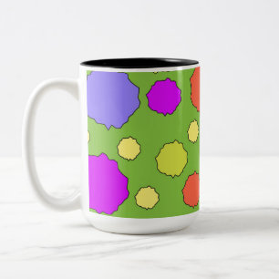 Helle, kräftige, farbenfrohe Punkte-Muster Zweifarbige Tasse