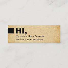 Helle Kraftpapier-Druck-sozial-hallo Mini Visitenkarte