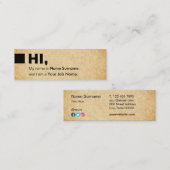 Helle Kraftpapier-Druck-sozial-hallo Mini Visitenkarte (Vorne/Hinten)