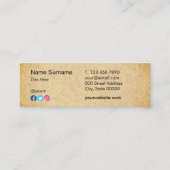 Helle Kraftpapier-Druck-sozial-hallo Mini Visitenkarte (Rückseite)