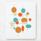Helle Kreise Retro Mitte Jahrhundert Moderne Mousepad (Vorne)