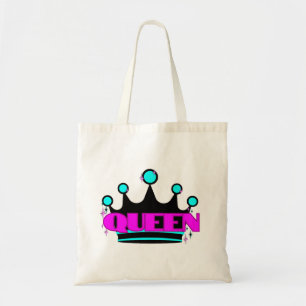 Helle Krone Grafisches Pink fett Funkelnd Königin Tragetasche