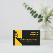 Helle, kühne elektrische Bulb Electrical Services Visitenkarte (Stehend Vorderseite)