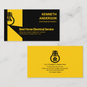 Helle, kühne elektrische Bulb Electrical Services Visitenkarte (Vorne/Hinten)