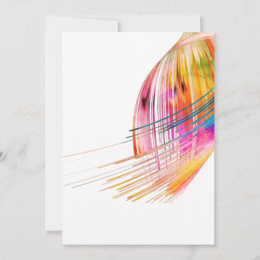 Helle Künstlerische Abstrakte Wasserfarbenpracht Einladung (Rückseite)