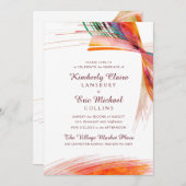 Helle Künstlerische Abstrakte Wasserfarbenpracht Einladung (Vorne/Hinten)