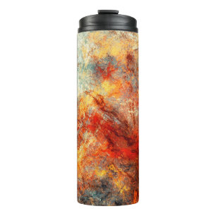 Helle künstlerische Splash. Abstrakte Malfarbe Thermosbecher