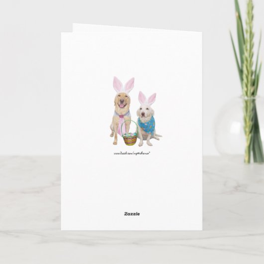 Helle Labradore Feiertagskarte (Rückseite)