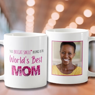 Helle Lächeln Mama - Rosa Blumengeschenk zum Gebur Kaffeetasse