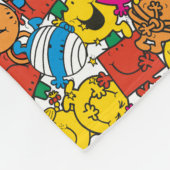 Helle lächelnde Gesichter | Monogramm Fleecedecke (Ecke)