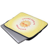 Helle Lächelnde Sonne Laptopschutzhülle (Vorne Knopf)