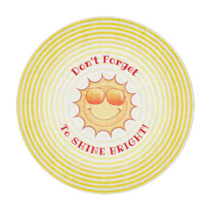 Helle Lächelnde Sonne Schneidebrett