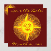 Helle, lächelnde Sonneneinladungen Save The Date (Vorne/Hinten)