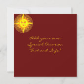 Helle, lächelnde Sonneneinladungen Save The Date (Rückseite)