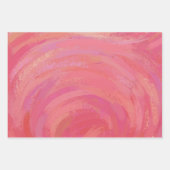 Helle Lachs Rosa Farbkoordinierte Muster Geschenkpapier Set (Vorderseite 3)