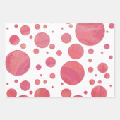 Helle Lachs Rosa Farbkoordinierte Muster Geschenkpapier Set (Vorderseite)