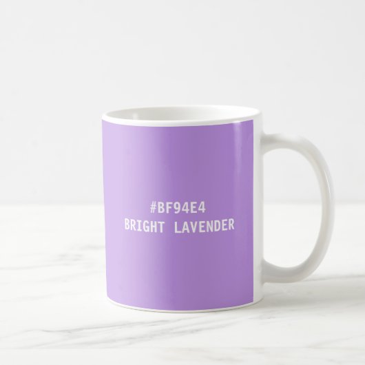 Helle Lavendel-Farb-Hex-Code-Tasse Kaffeetasse (Rechts)