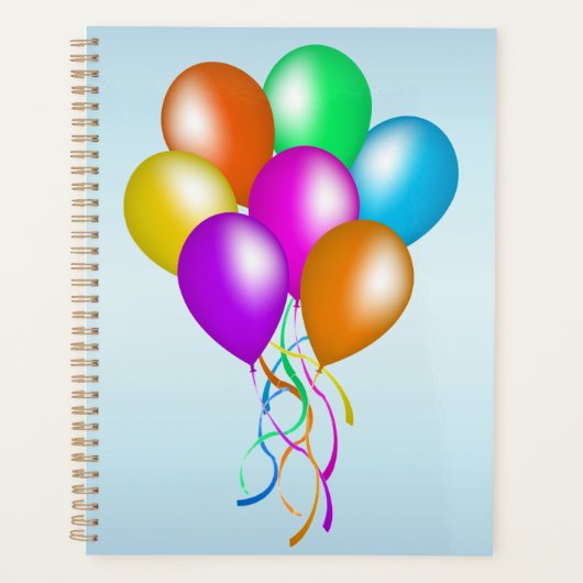 Helle, lebendige Balloons Multi Colors Blue Planer (Vorderseite)