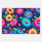Helle, lebendige Blume Geschenkpapier Set (Vorderseite 3)