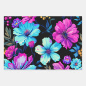 Helle, lebendige Blume Geschenkpapier Set (Vorderseite 2)