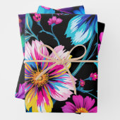 Helle, lebendige Blume Geschenkpapier Set (Beispiel)