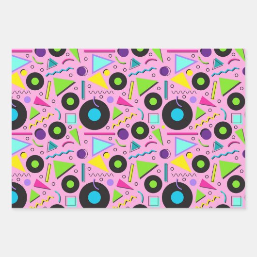 Helle, lebendige Formen Geschenkpapier Set (Vorderseite 2)