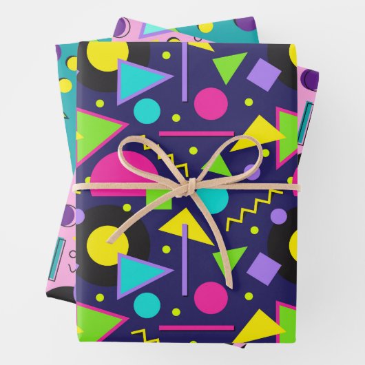 Helle, lebendige Formen Geschenkpapier Set (Beispiel)