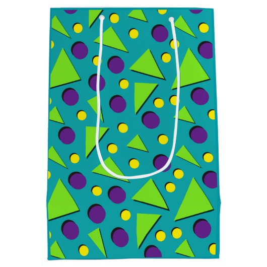 Helle, lebendige Formen Mittlere Geschenktüte (Rückseite)