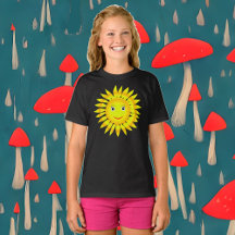 Helle, lebendige Sommer-Sonnen-T-Shirt für Kinder