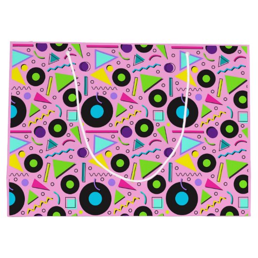 Helle, lebhafte Formen große Geschenktasche Geschenktüte (Rückseite)