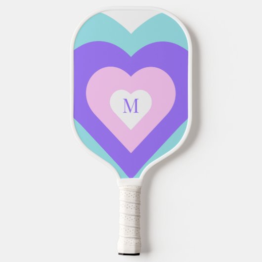 Helle Lebhaftigkeit Y2k 2000s Multiple Hearts Pick Pickleball Schläger (Rückseite)