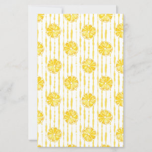 Helle Lemon-Scheiben auf gestreiftem Hintergrund