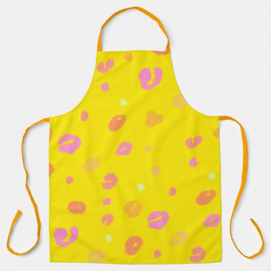 Helle Leopard Print Schürze (Vorderseite)