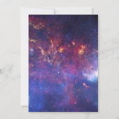 Helle leuchtende Galaxie im Weltraum Einladung (Rückseite)