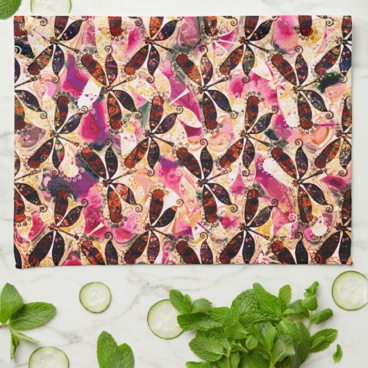 Helle Libellen Geschirrtuch (Gefaltet)