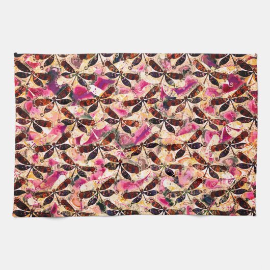 Helle Libellen Geschirrtuch (Horizontal)