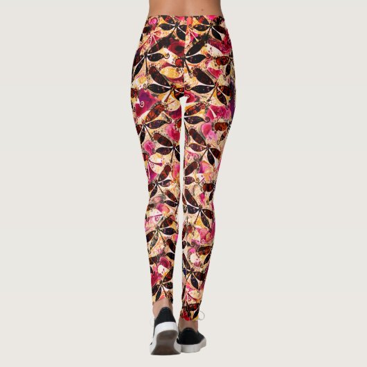 Helle Libellen Leggings (Rückseite)