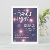 Helle Licht-Tanz-Party Einladung (Stehend Vorderseite)