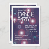 Helle Licht-Tanz-Party Einladung (Vorne/Hinten)
