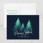 Helle Lichter beleuchtete Weihnachtsbaumen Postkar Postkarte (Vorne/Hinten)