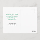 Helle Lichter beleuchtete Weihnachtsbaumen Postkar Postkarte (Rückseite)