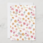 Helle Liebe der Blüte im Brautparty Einladung (Rückseite)