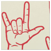 Helle Liebe Rot ASL I Sie gemustertes Gewebe Stoff (Nahaufnahme)